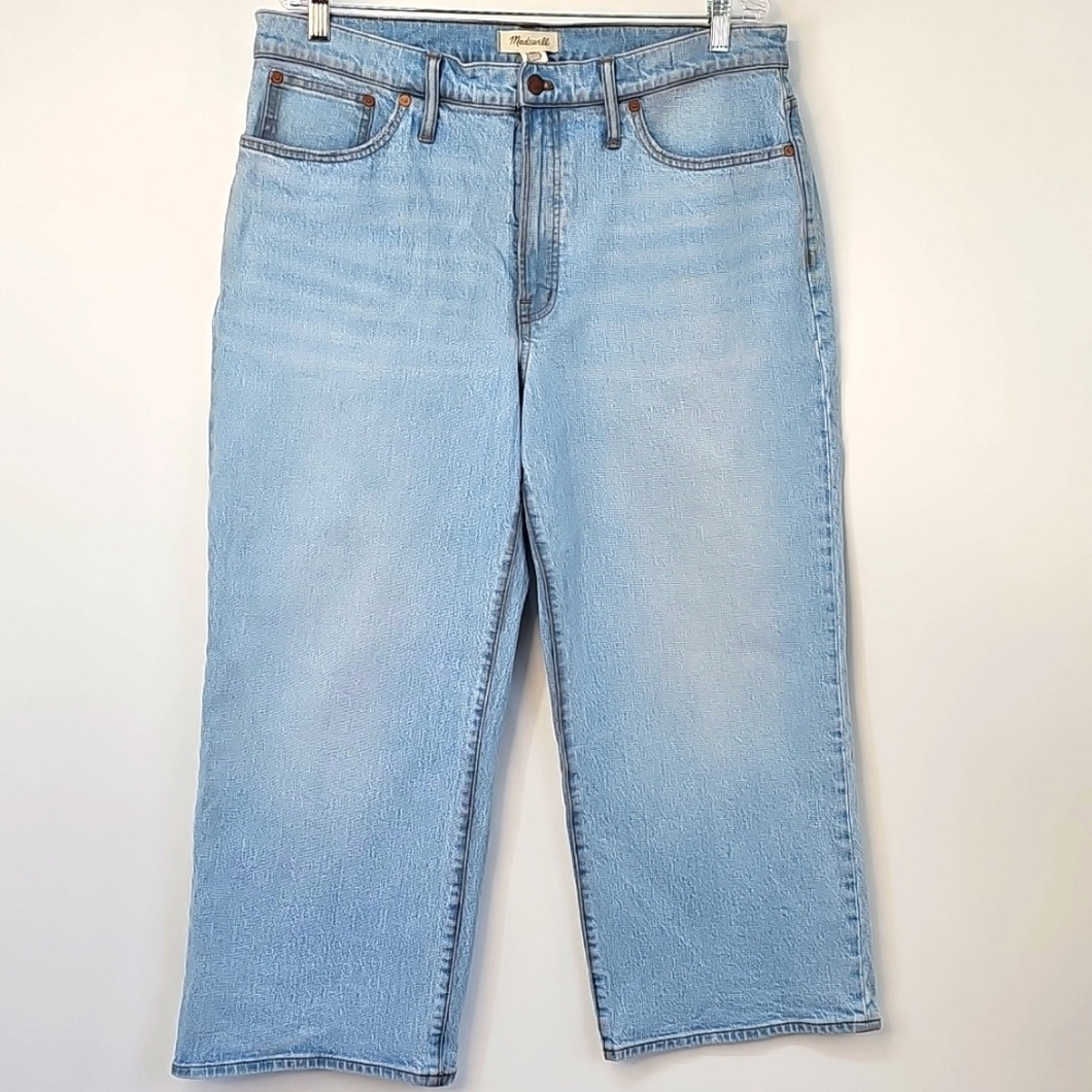 Madewell Wide Leg 5 Pocket Blue Jeans Boho Hippie Throwback‎ 70s Festival